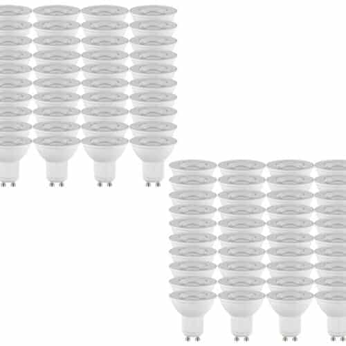 100 PACK of GU10 Dimmable LED Bulbs 6W - Warm White / Natural White / Cool White