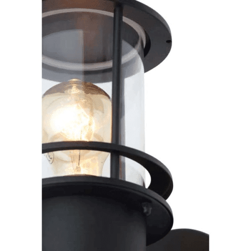 Outdoor LED Wall Lantern Black Finish